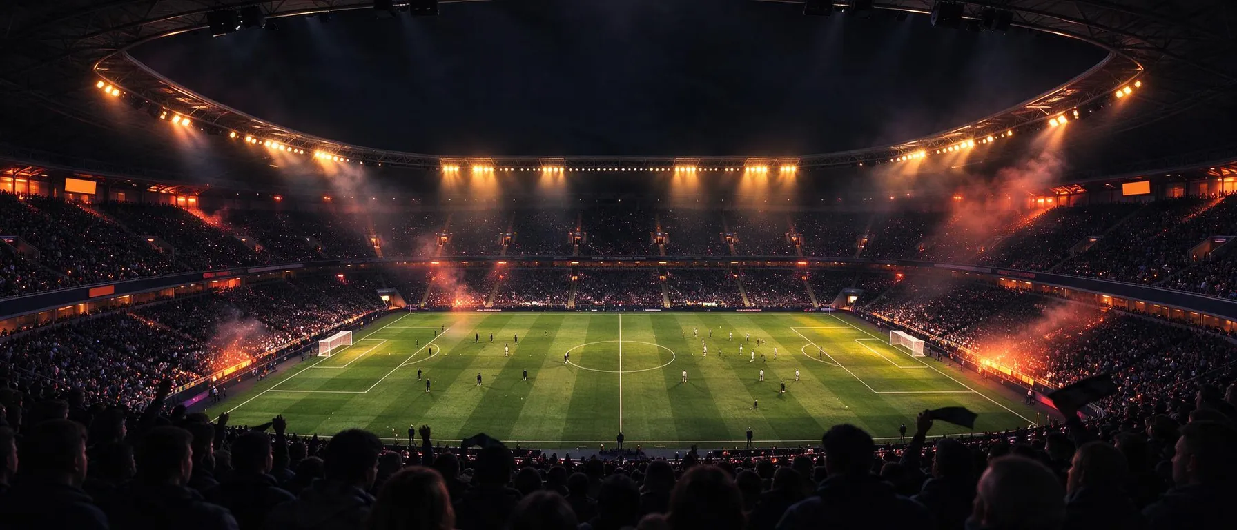 Full-bleed atmospheric backdrop behind the welcome-offer copy: a casino table, live studio or prize scene with quiet, low-detail areas so headline text stays readable; never slot machines or reels. For sportsbook or sports pages choose the matching sport preset (an empty arena, court or rink).